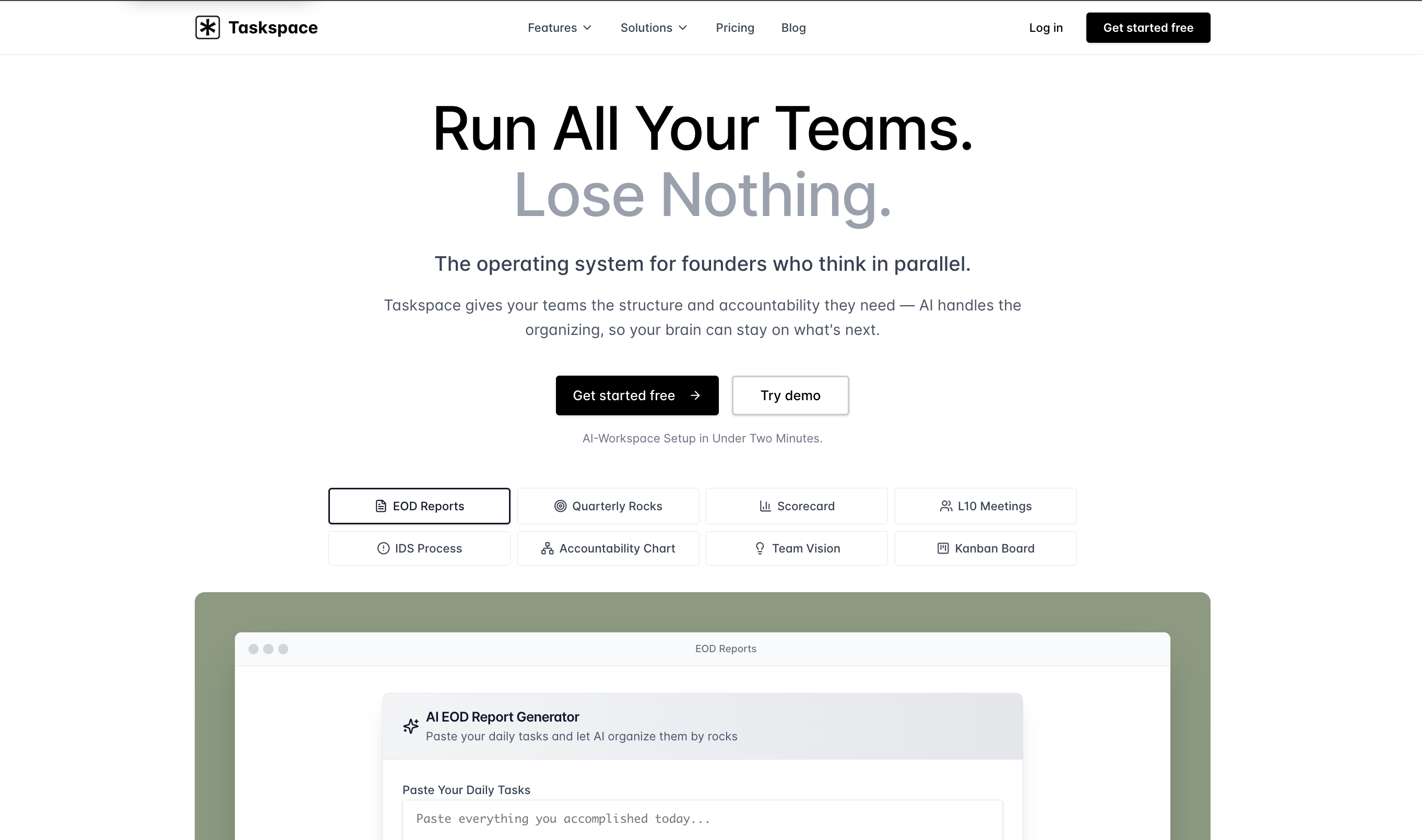 TaskSpace screenshot